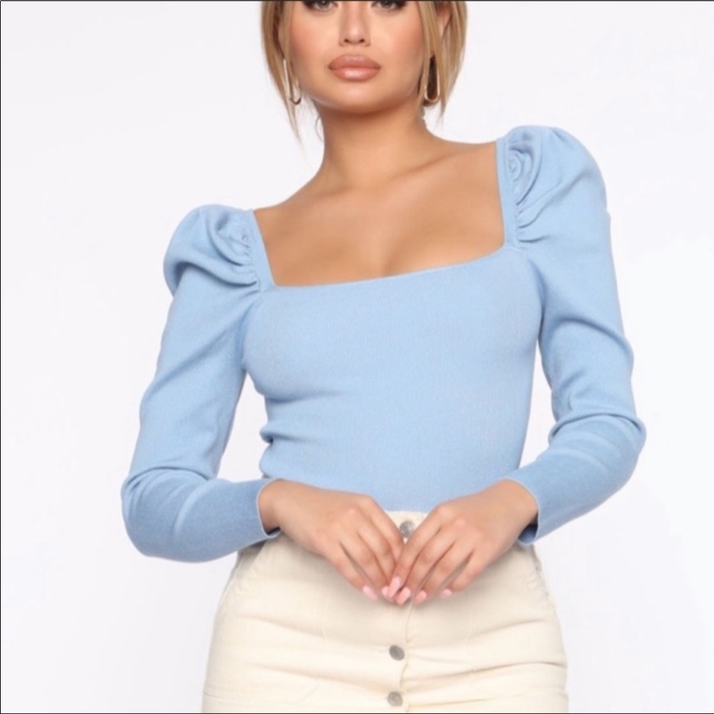 NWOT Baby Blue Fashion Nova Sweater XS